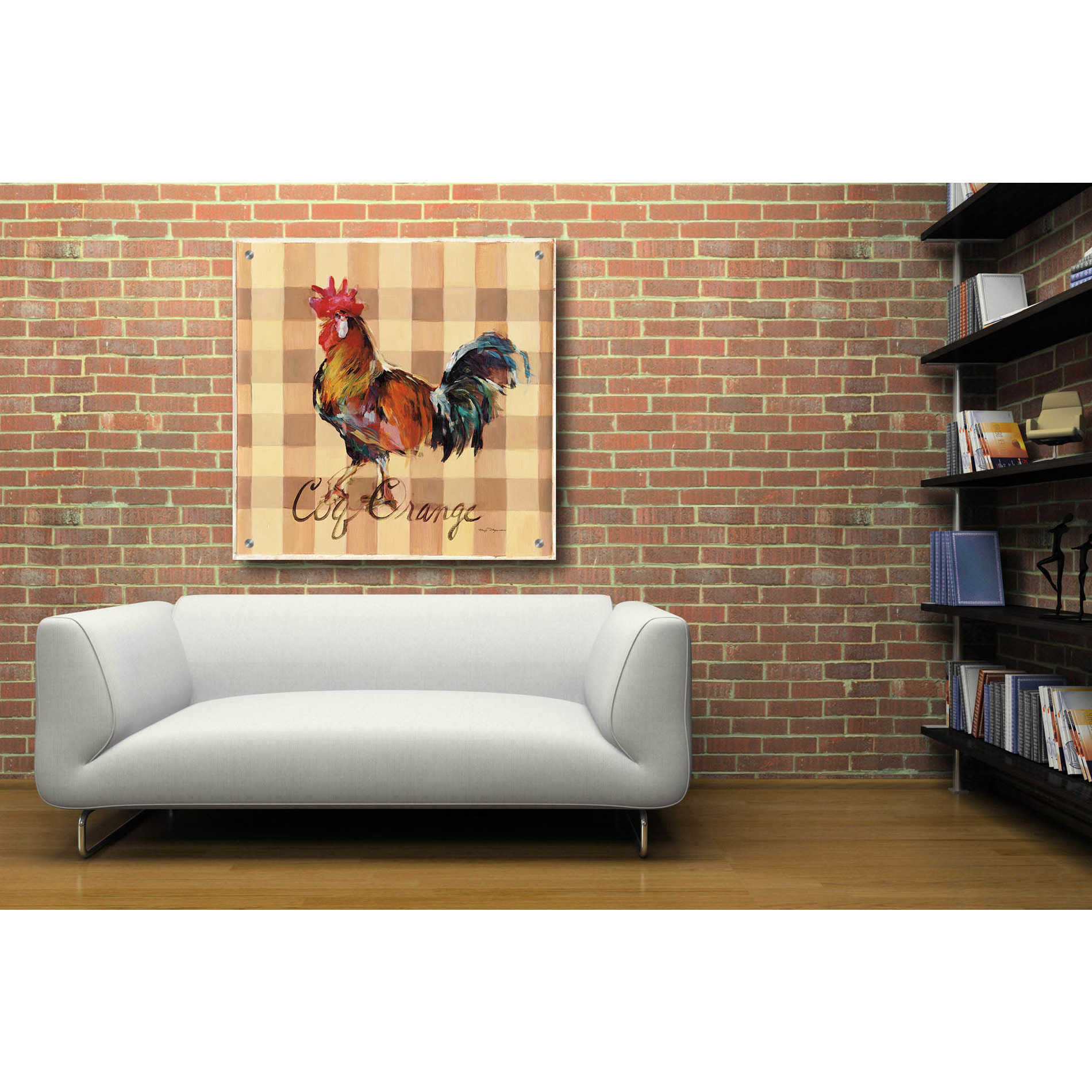 Epic Art 'Coq Orange' by Marilyn Hageman, Acrylic Glass Wall Art,36x36