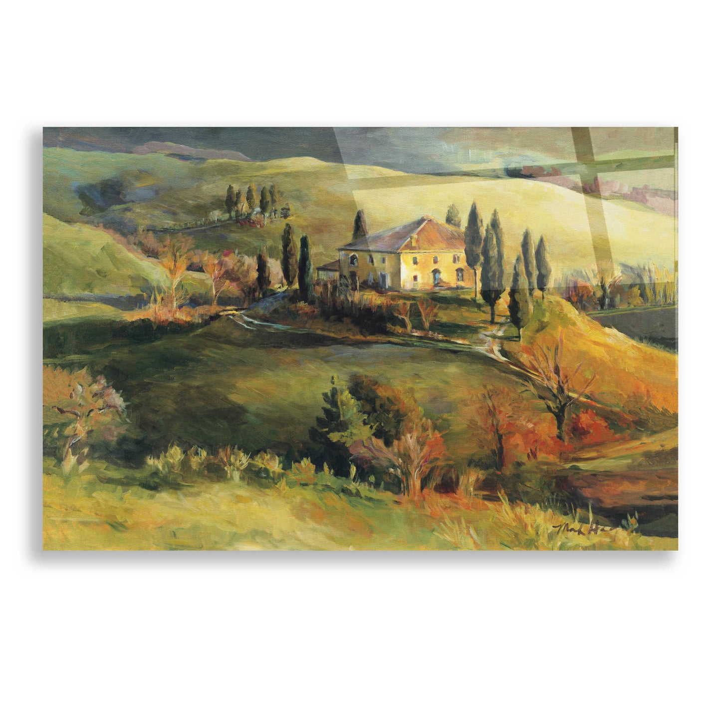 Epic Art 'Tuscan Hillside' by Marilyn Hageman, Acrylic Glass Wall Art,24x16