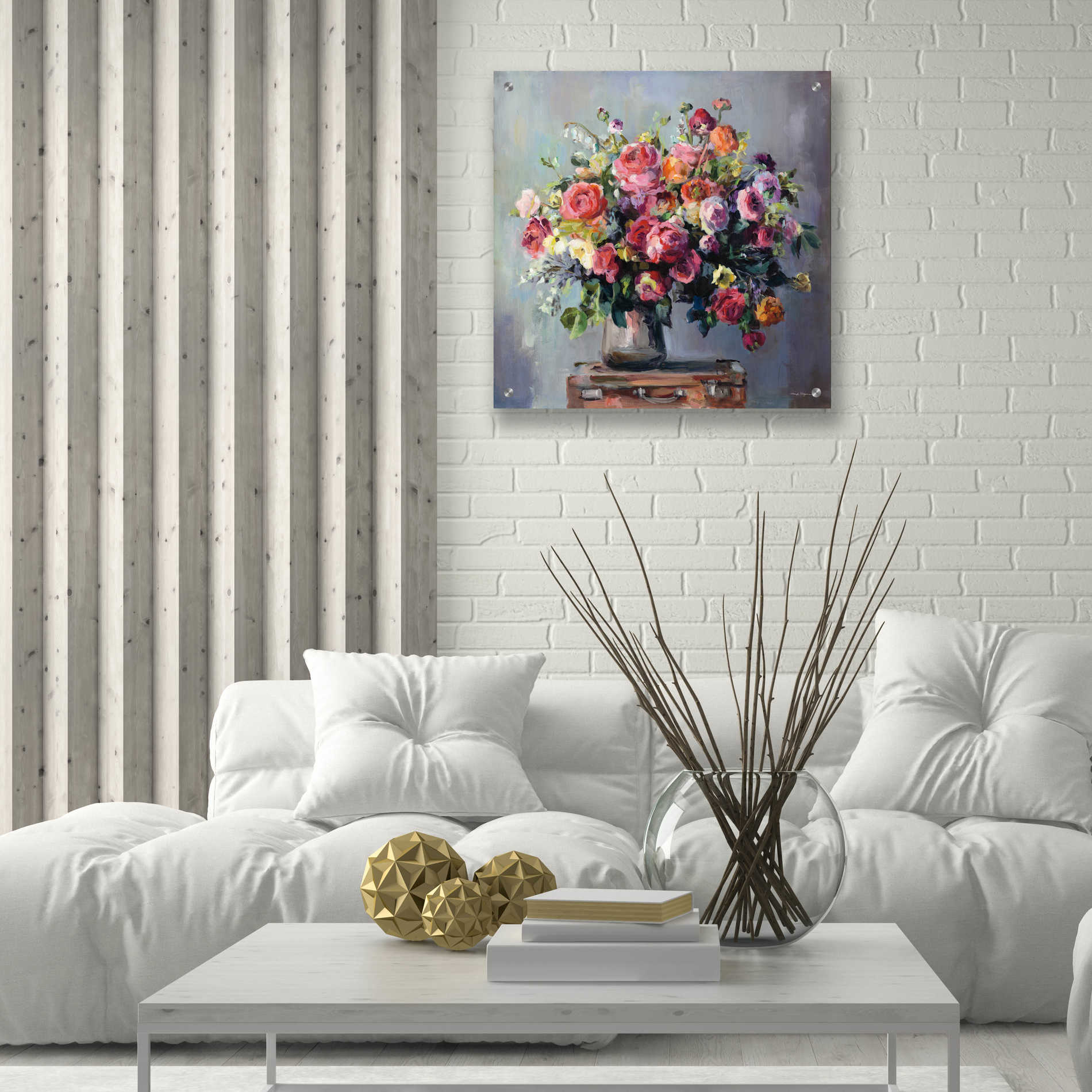 Epic Art 'Abundant Bouquet' by Marilyn Hageman, Acrylic Glass Wall Art,24x24