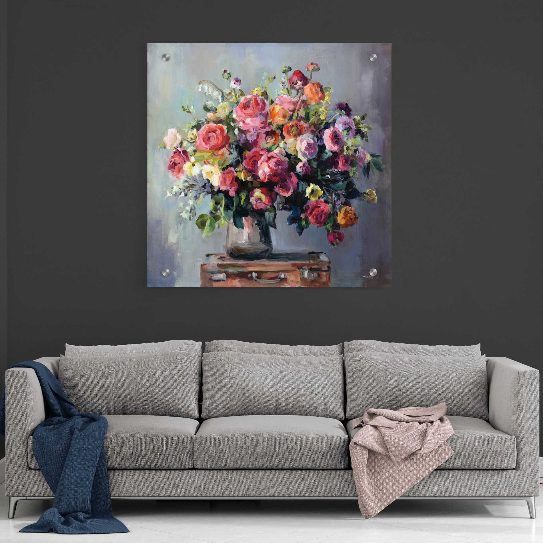 Epic Art 'Abundant Bouquet' by Marilyn Hageman, Acrylic Glass Wall Art,36x36