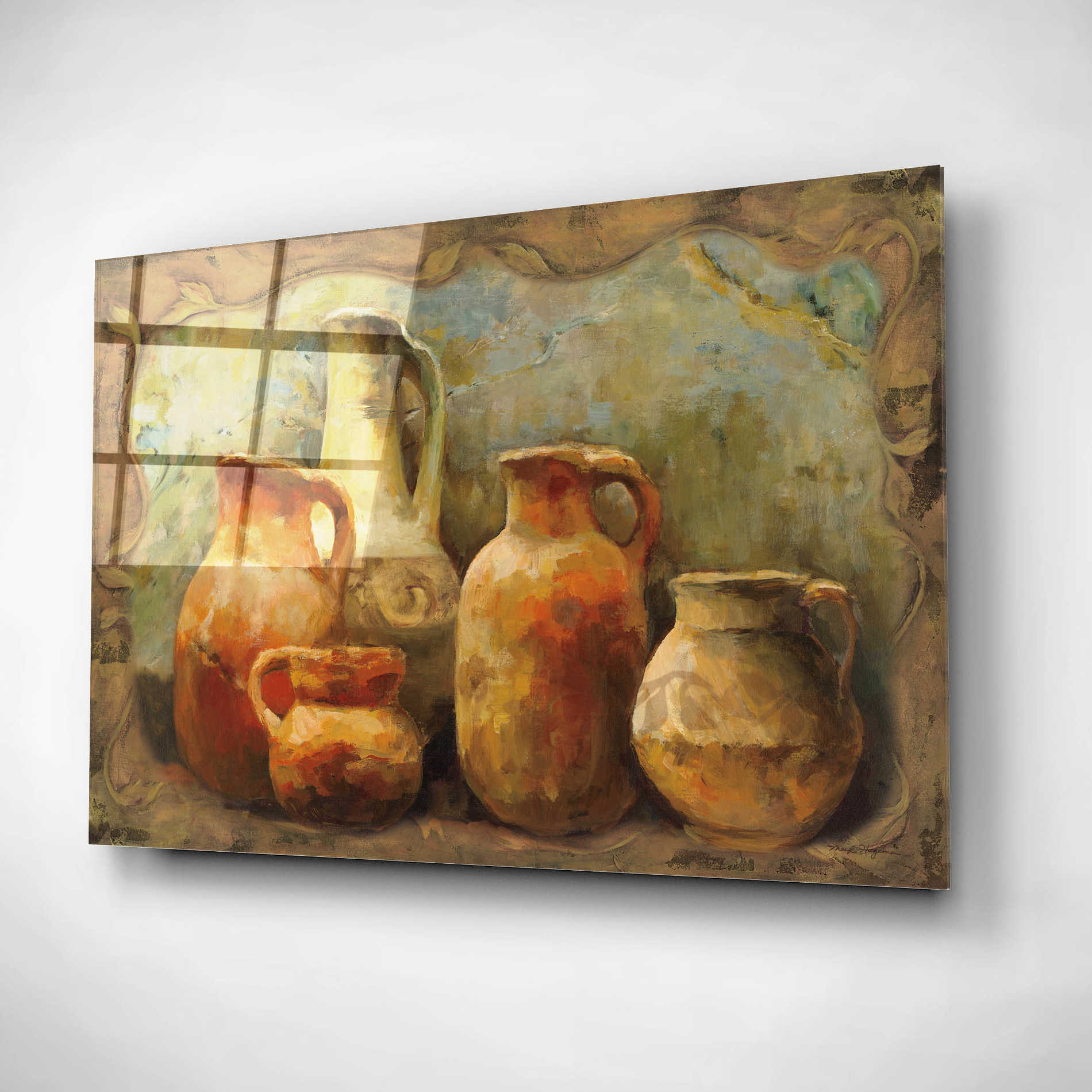 Epic Art 'Tuscan Vessels' by Marilyn Hageman, Acrylic Glass Wall Art,16x12