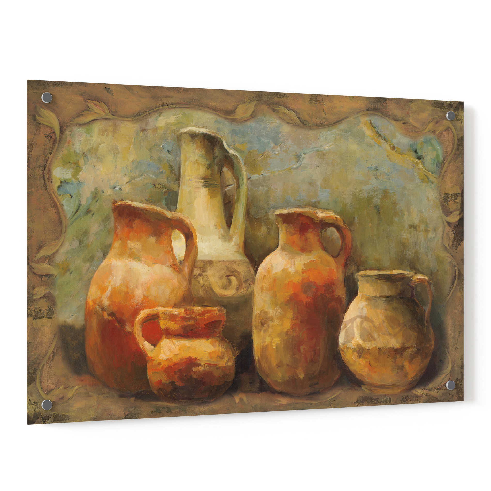 Epic Art 'Tuscan Vessels' by Marilyn Hageman, Acrylic Glass Wall Art,36x24