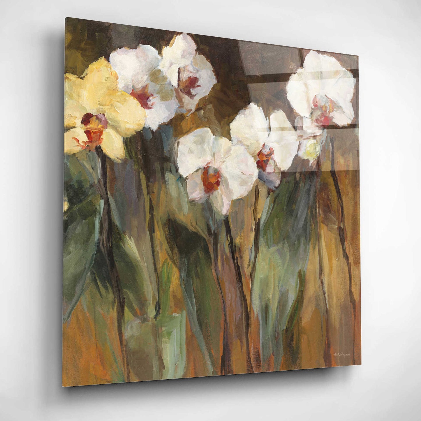 Epic Art 'Wild Orchids III' by Marilyn Hageman, Acrylic Glass Wall Art,12x12