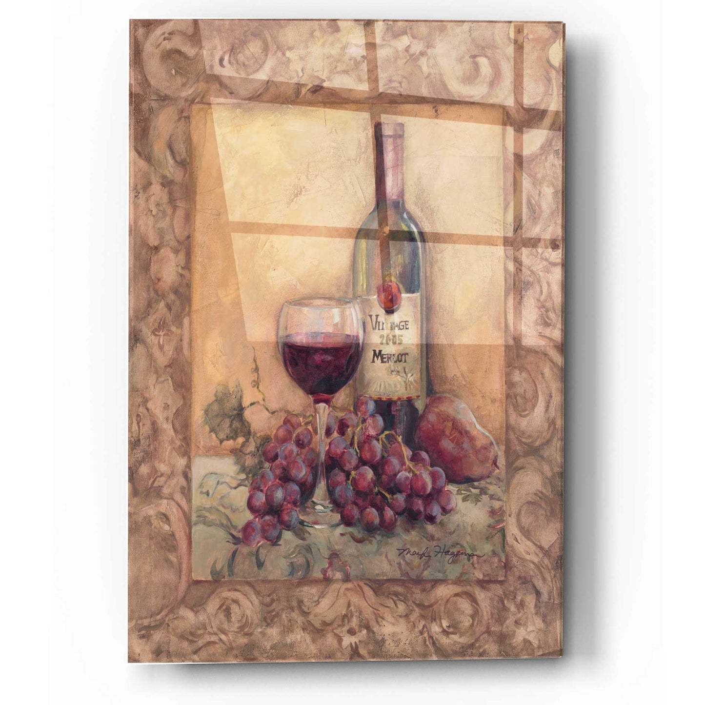 Epic Art 'Napa Wine II' by Marilyn Hageman, Acrylic Glass Wall Art,12x16