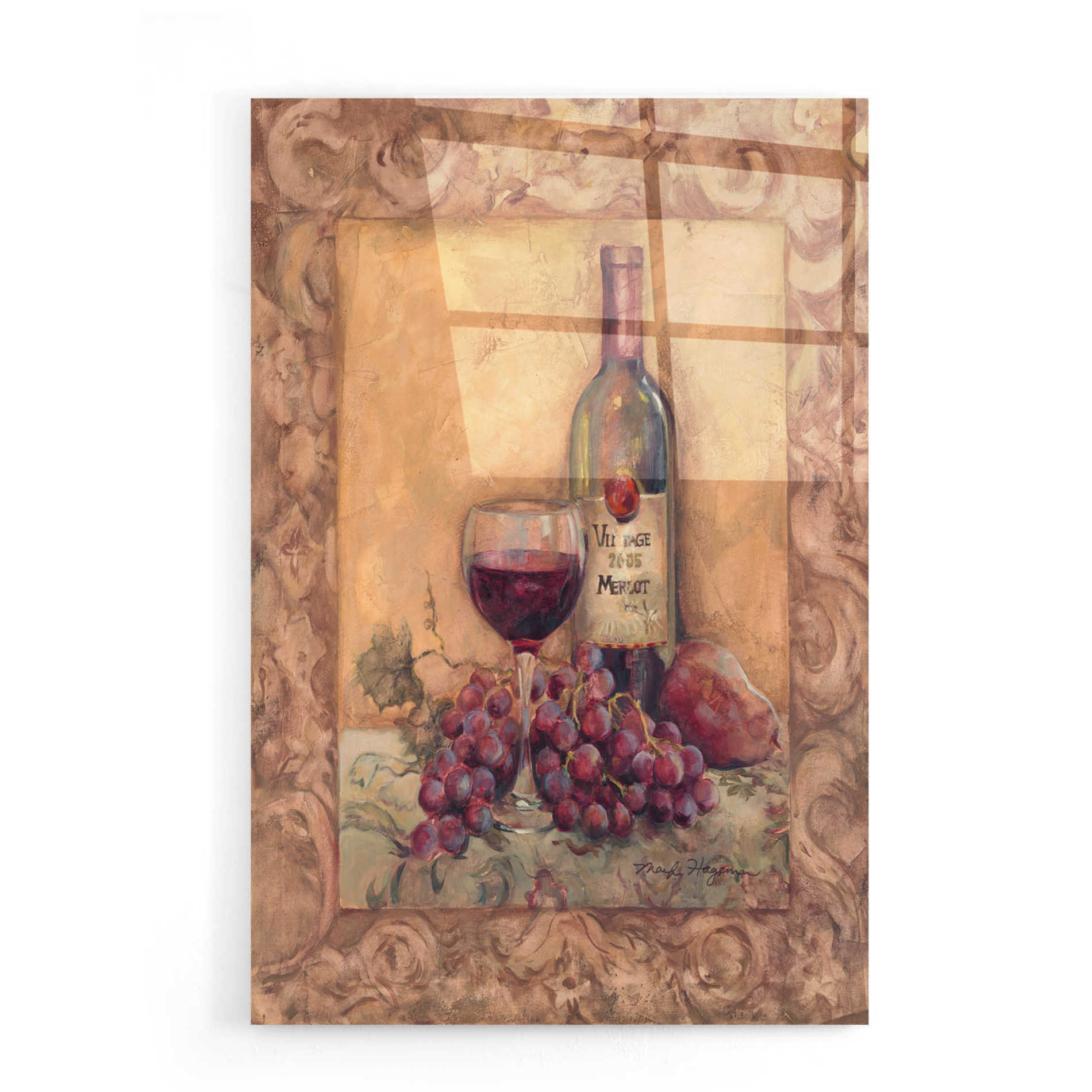 Epic Art 'Napa Wine II' by Marilyn Hageman, Acrylic Glass Wall Art,16x24