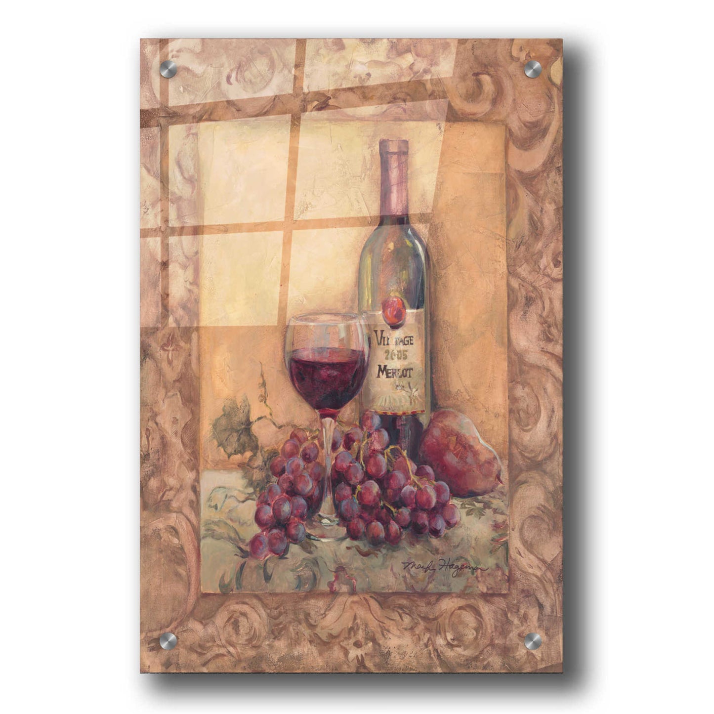 Epic Art 'Napa Wine II' by Marilyn Hageman, Acrylic Glass Wall Art,24x36