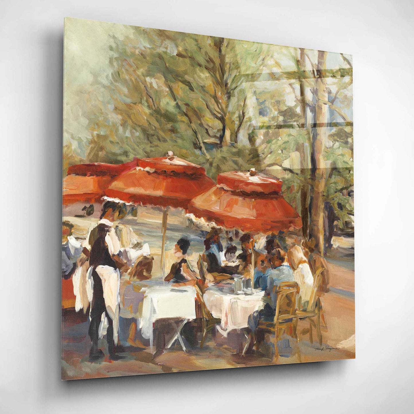 Epic Art 'Lunch on the Champs Elysees' by Marilyn Hageman, Acrylic Glass Wall Art,12x12