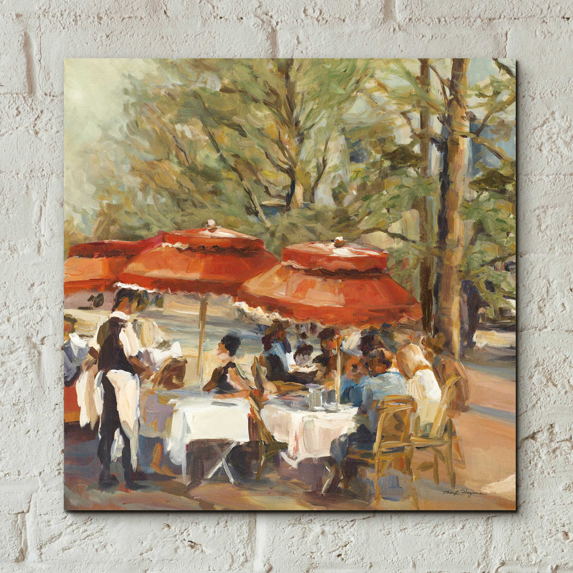Epic Art 'Lunch on the Champs Elysees' by Marilyn Hageman, Acrylic Glass Wall Art,12x12