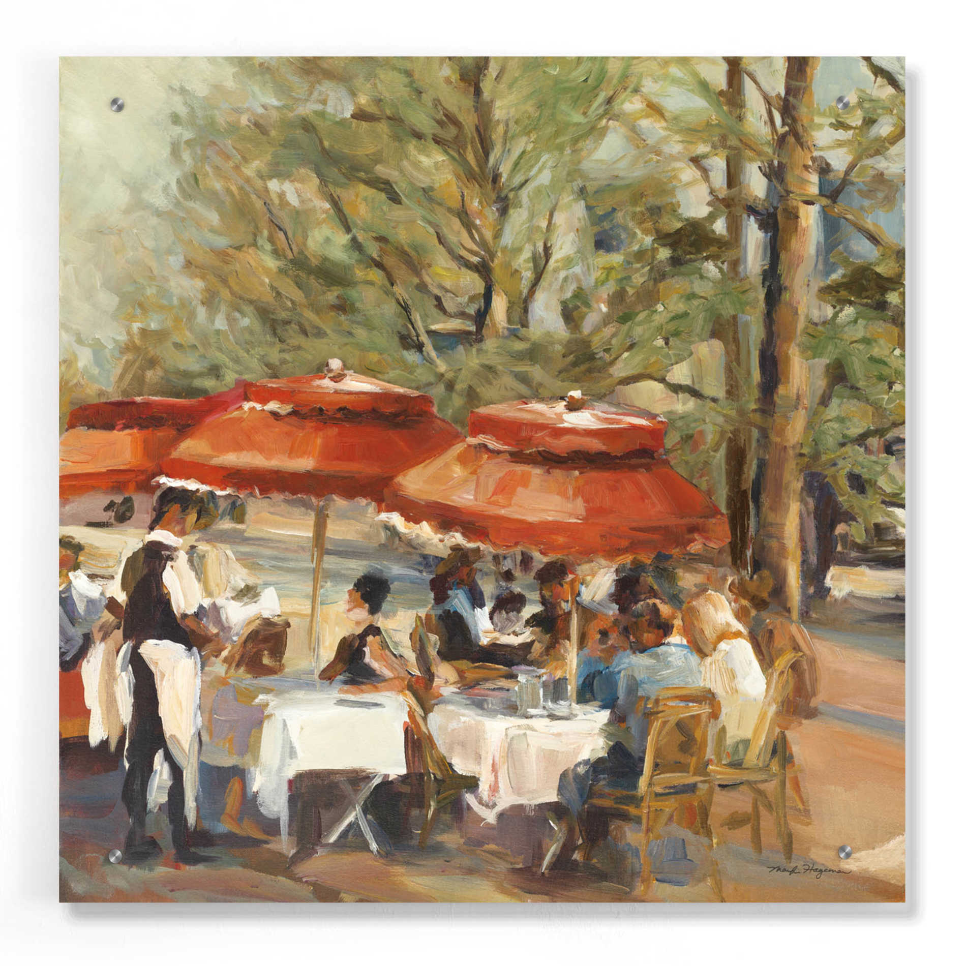 Epic Art 'Lunch on the Champs Elysees' by Marilyn Hageman, Acrylic Glass Wall Art,24x24