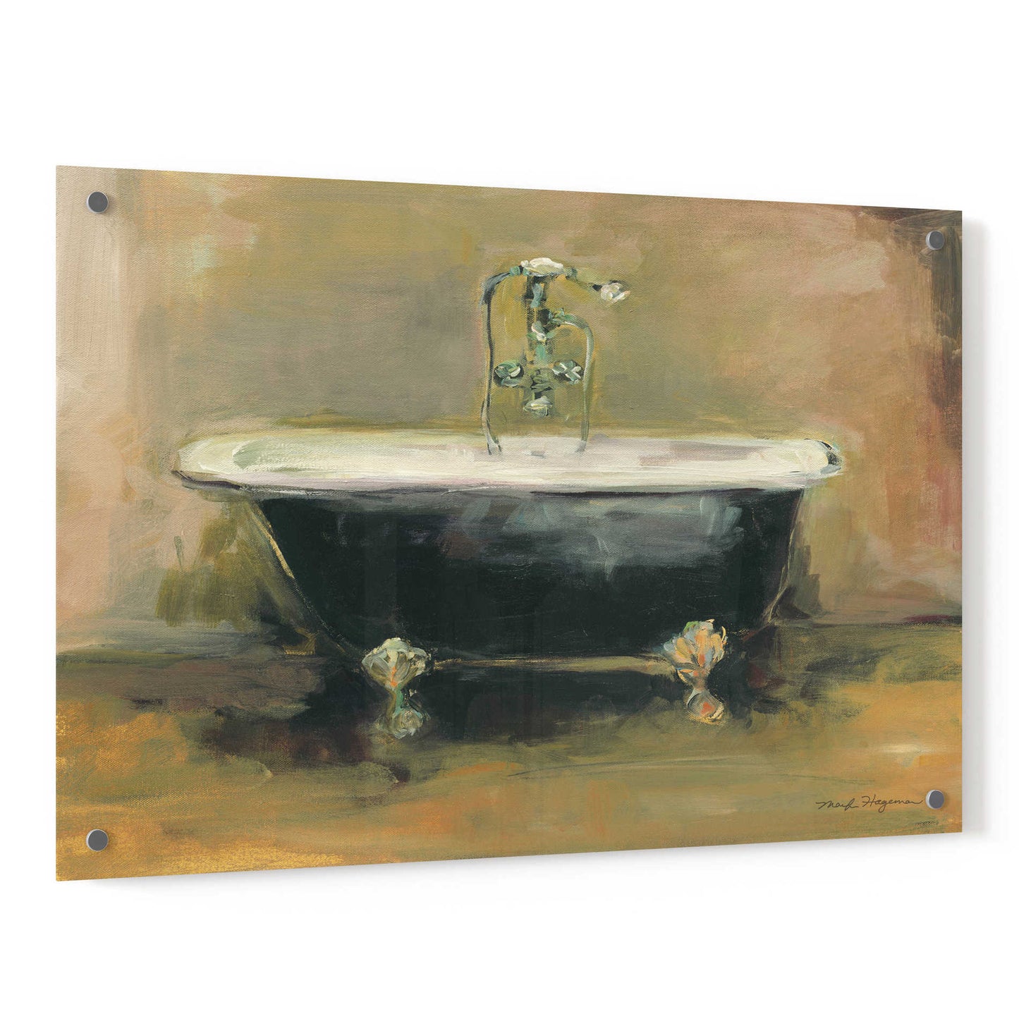 Epic Art 'Vintage Tub I Light' by Marilyn Hageman, Acrylic Glass Wall Art,36x24