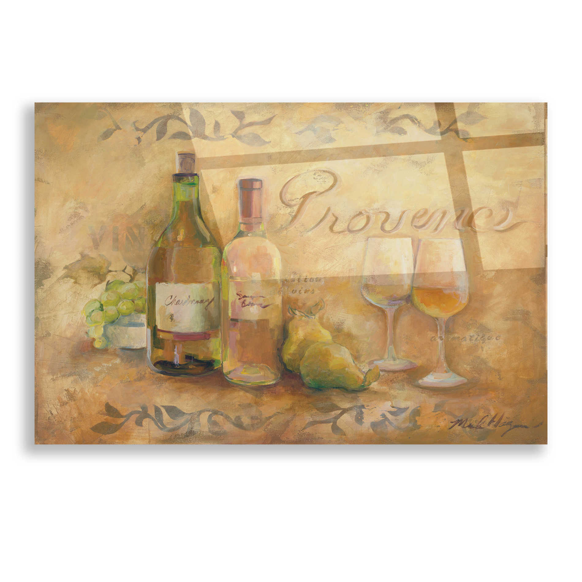 Epic Art 'Provence' by Marilyn Hageman, Acrylic Glass Wall Art,16x12