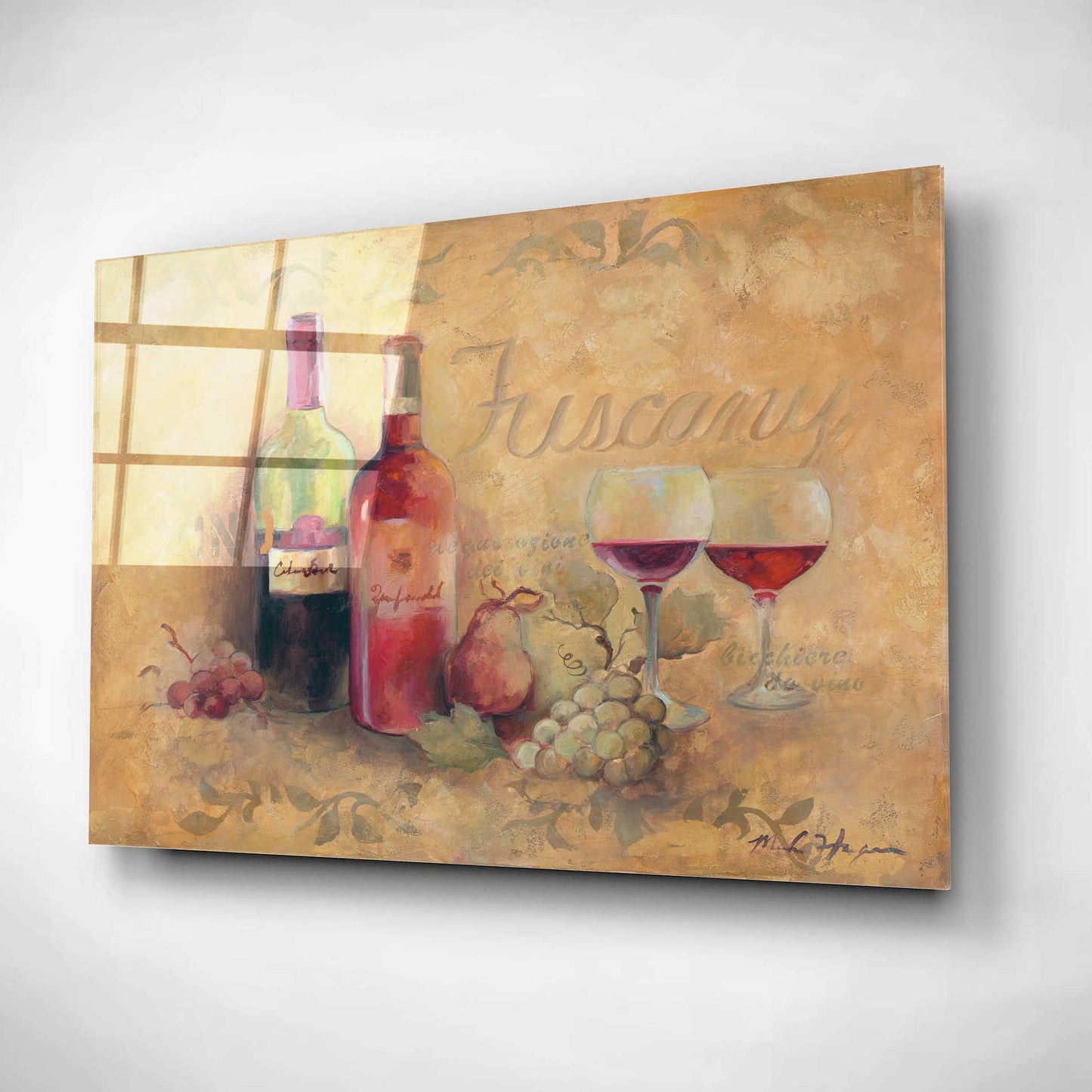 Epic Art 'Tuscany' by Marilyn Hageman, Acrylic Glass Wall Art,16x12