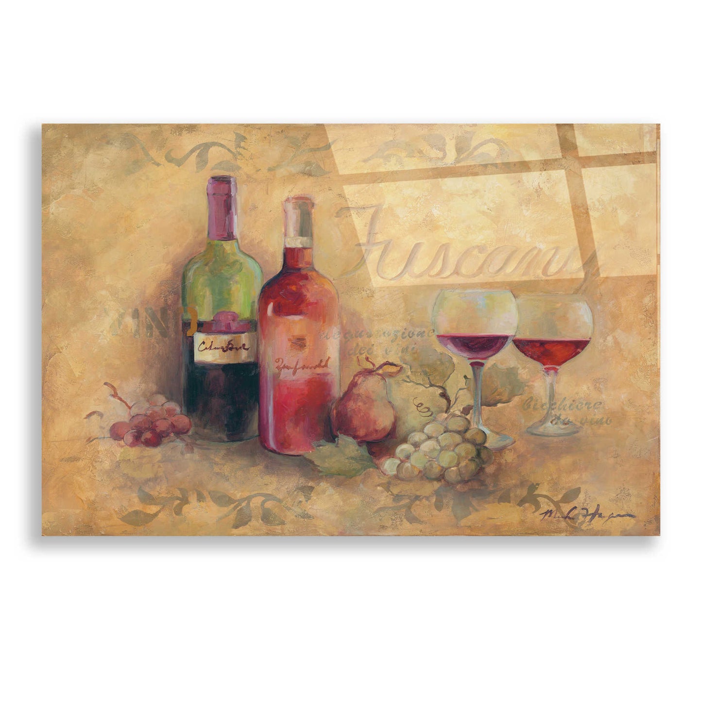 Epic Art 'Tuscany' by Marilyn Hageman, Acrylic Glass Wall Art,24x16
