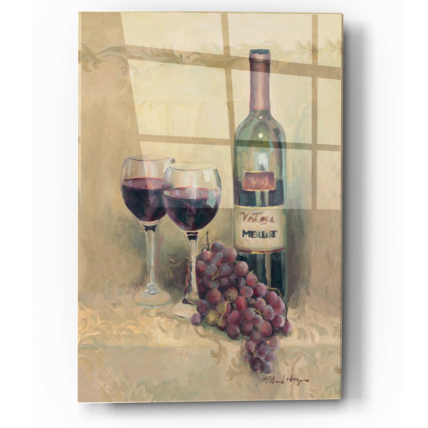 Epic Art 'Vino Italiano' by Marilyn Hageman, Acrylic Glass Wall Art,12x16