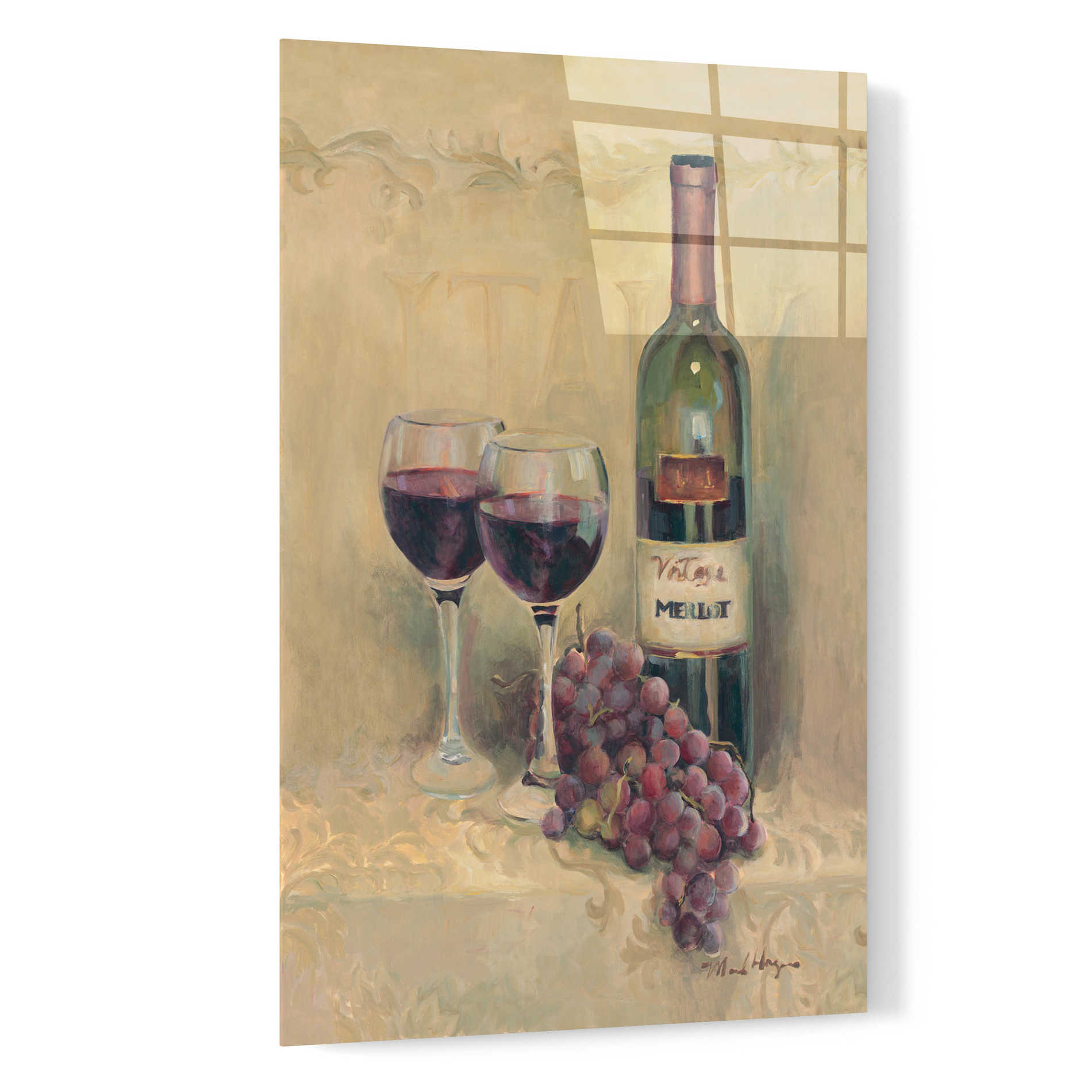 Epic Art 'Vino Italiano' by Marilyn Hageman, Acrylic Glass Wall Art,16x24