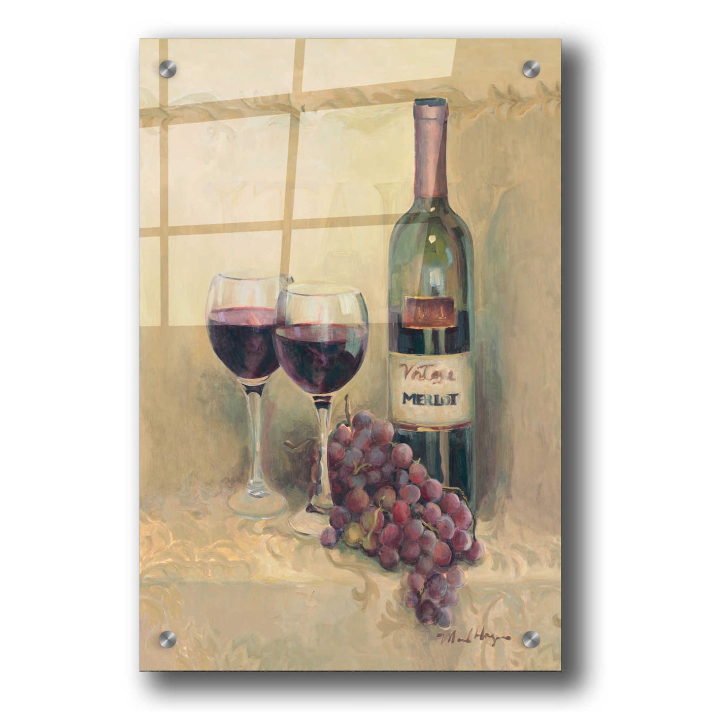 Epic Art 'Vino Italiano' by Marilyn Hageman, Acrylic Glass Wall Art,24x36