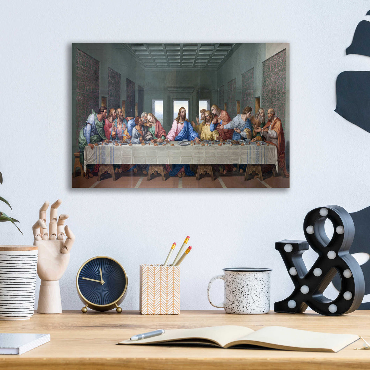 Epic Art 'The Last Supper Remastered,' Acrylic Wall Art,16x12