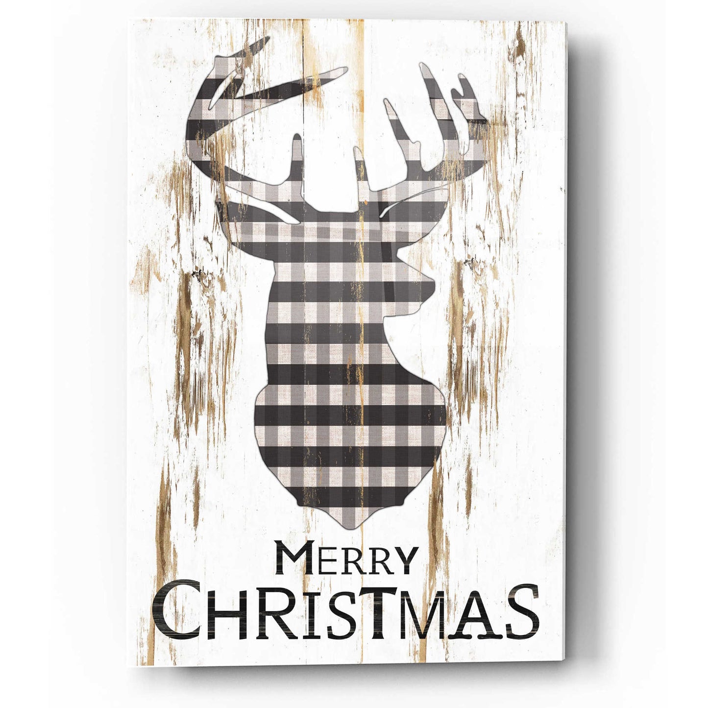 Epic Art 'Merry Christmas Deer' by Cindy Jacobs, Acrylic Glass Wall Art,12x16