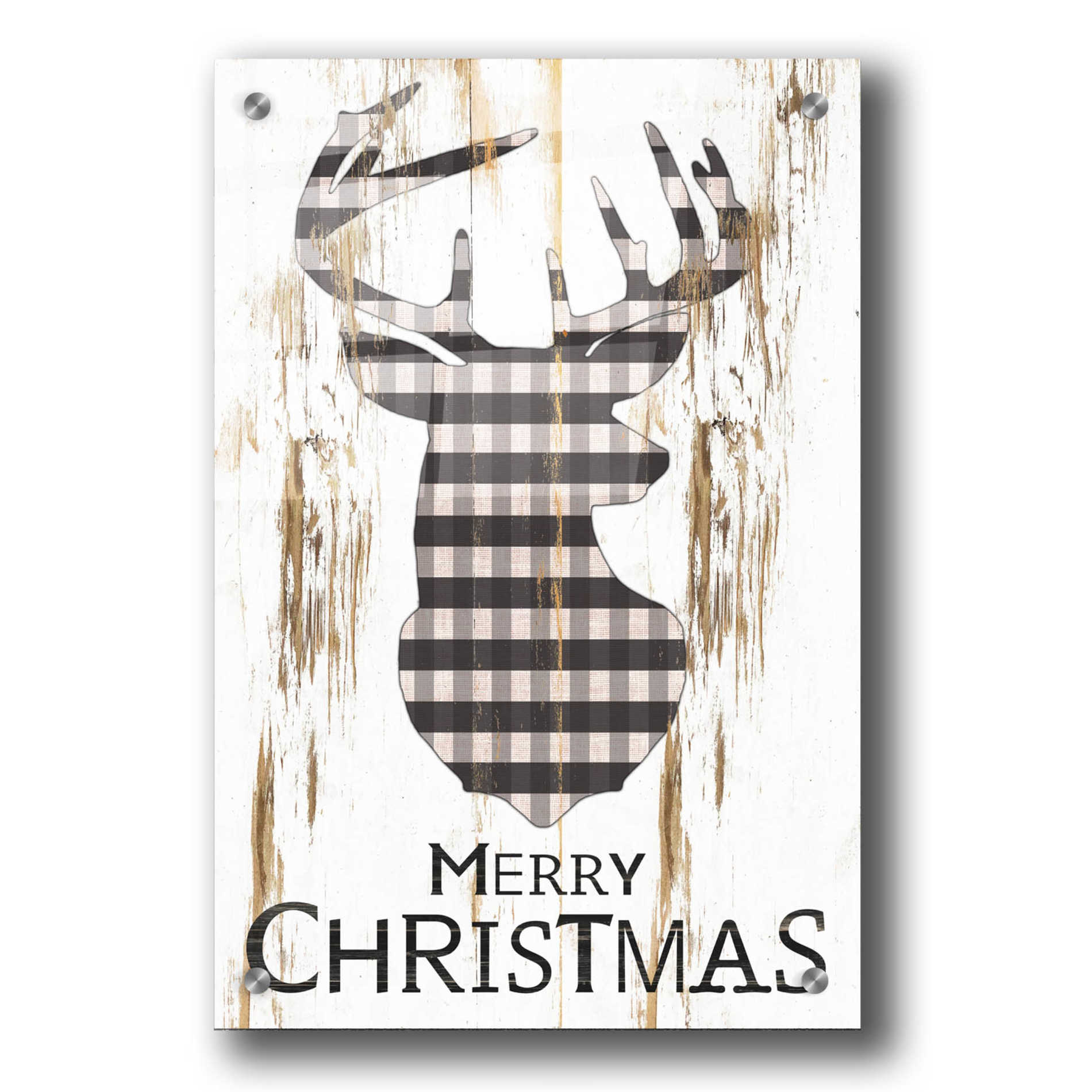 Epic Art 'Merry Christmas Deer' by Cindy Jacobs, Acrylic Glass Wall Art,24x36