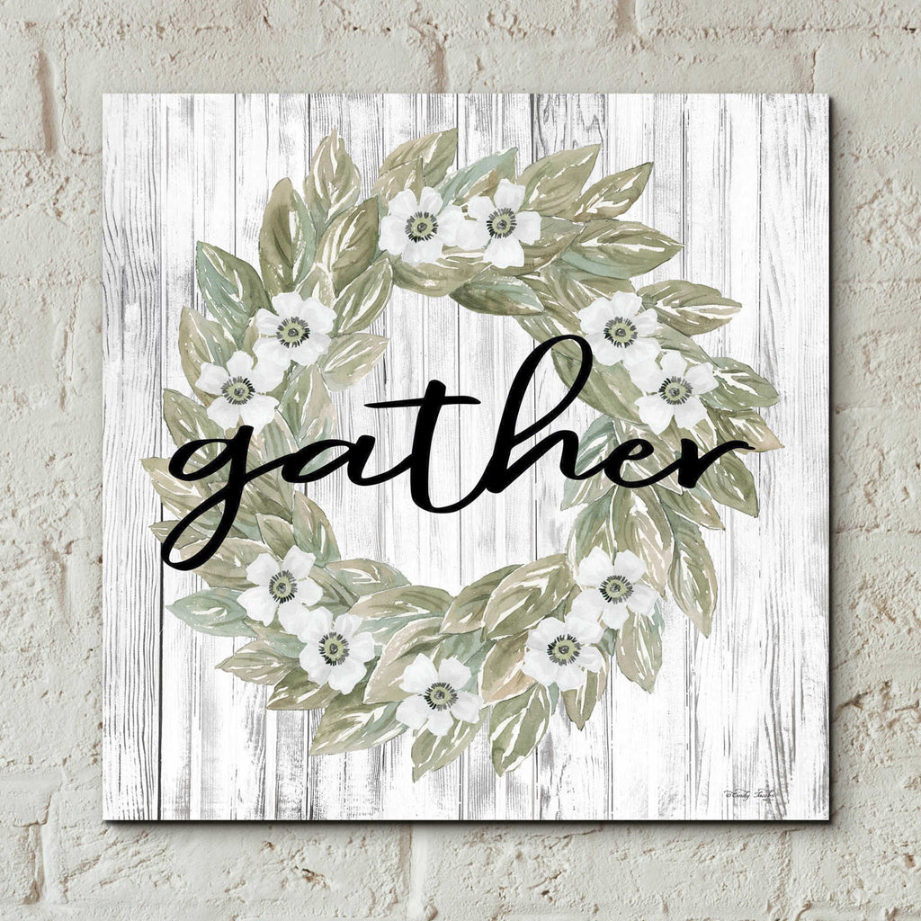 Epic Art 'Gather Wreath' by Cindy Jacobs, Acrylic Glass Wall Art,12x12