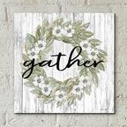 Epic Art 'Gather Wreath' by Cindy Jacobs, Acrylic Glass Wall Art,12x12