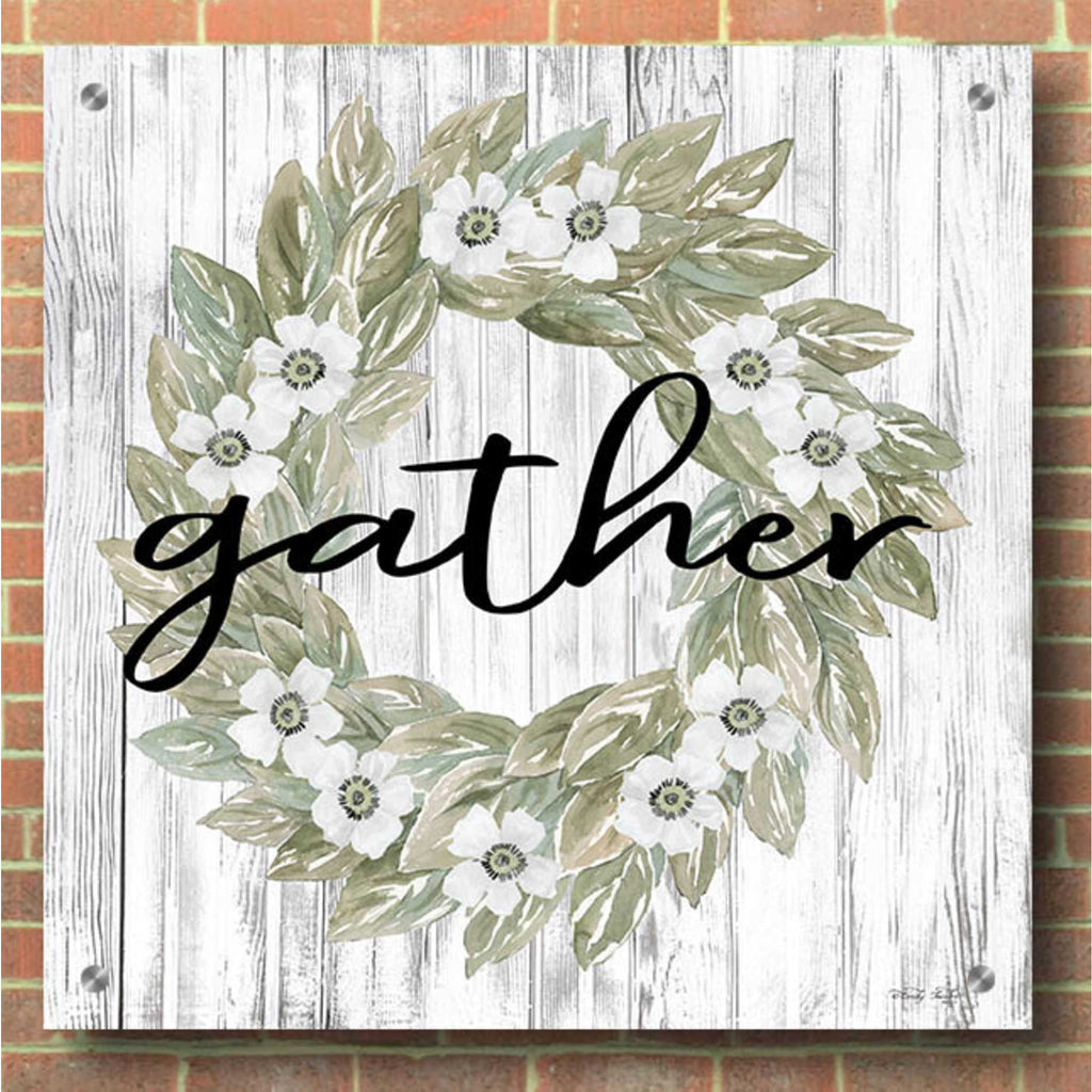 Epic Art 'Gather Wreath' by Cindy Jacobs, Acrylic Glass Wall Art,36x36