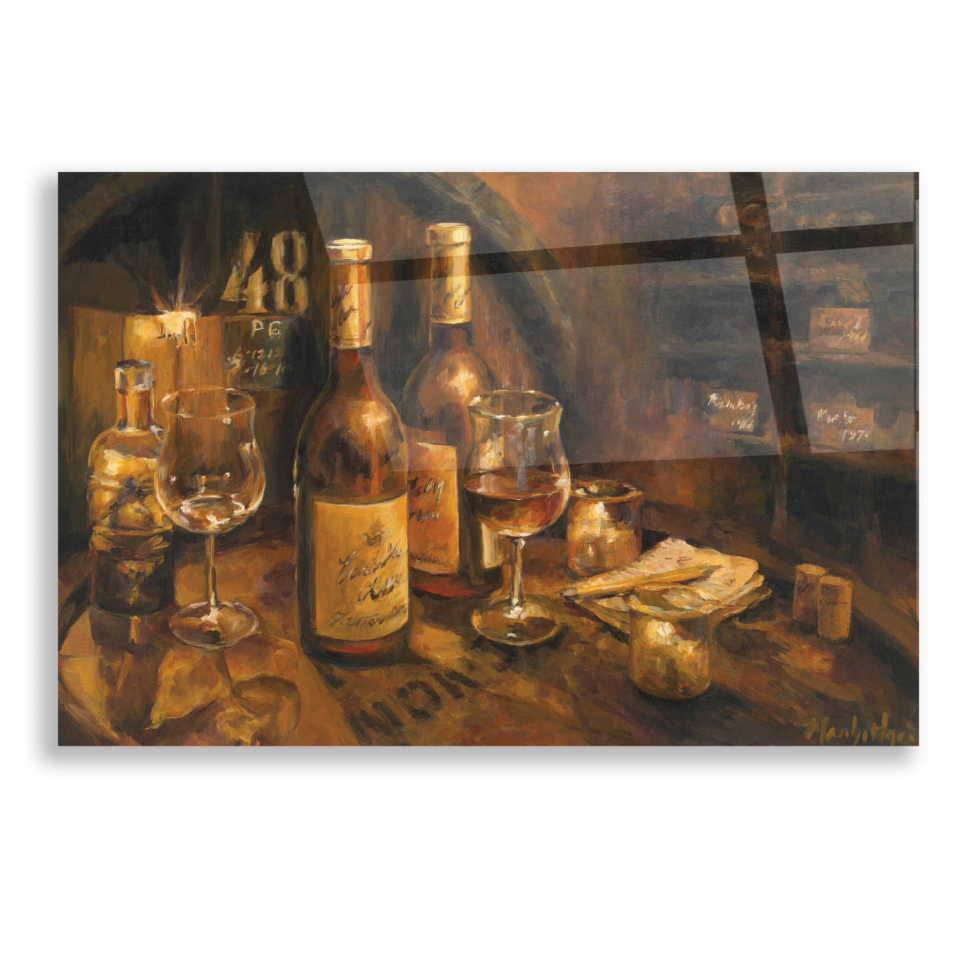 Epic Art 'Wine Making' by Marilyn Hageman, Acrylic Glass Wall Art,16x12