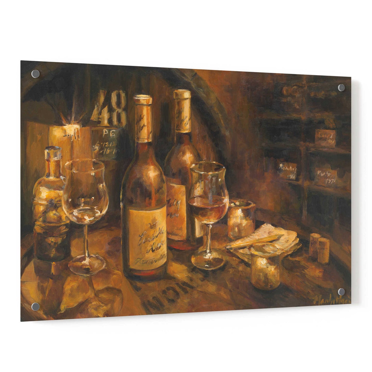 Epic Art 'Wine Making' by Marilyn Hageman, Acrylic Glass Wall Art,36x24