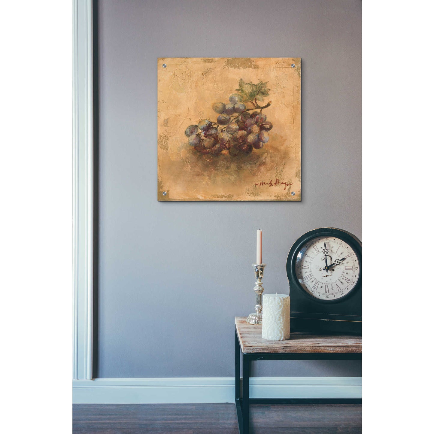Epic Art 'Gilted Grapes' by Marilyn Hageman, Acrylic Glass Wall Art,24x24