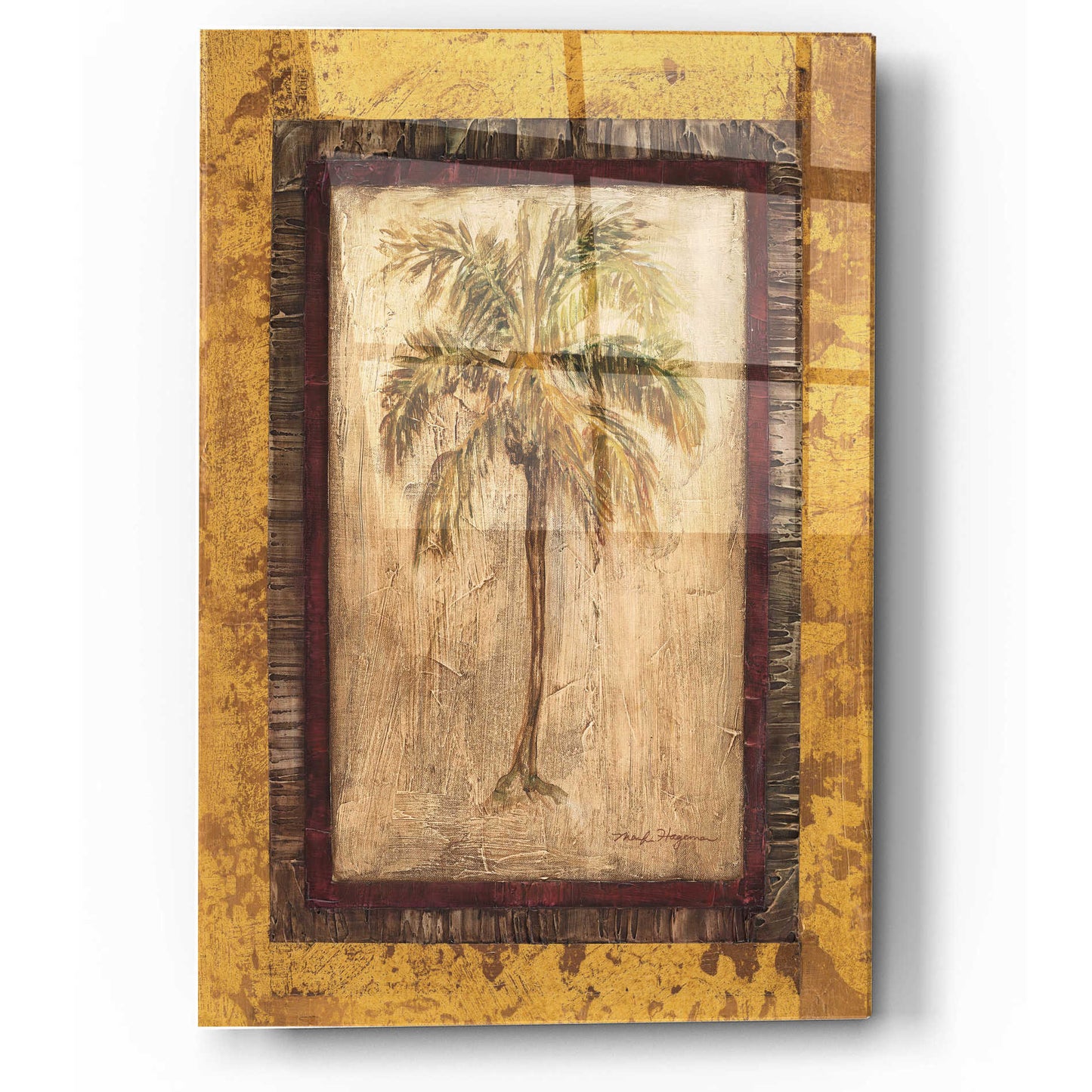 Epic Art 'Golden Palm II' by Marilyn Hageman, Acrylic Glass Wall Art