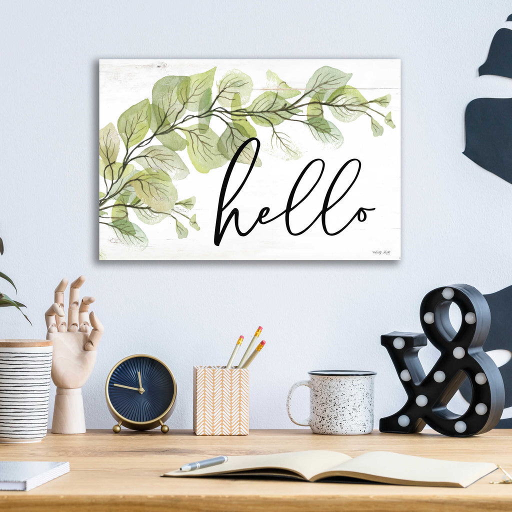 Epic Art 'Hello' by Cindy Jacobs, Acrylic Glass Wall Art,16x12