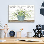 Epic Art 'Home Sweet Home Galvanized Bucket' by Cindy Jacobs, Acrylic Glass Wall Art,16x12