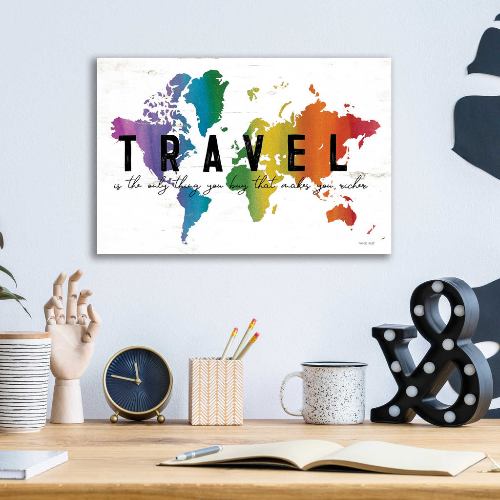 Epic Art 'Travel is the Only thing You Buy' by Cindy Jacobs, Acrylic Glass Wall Art,16x12