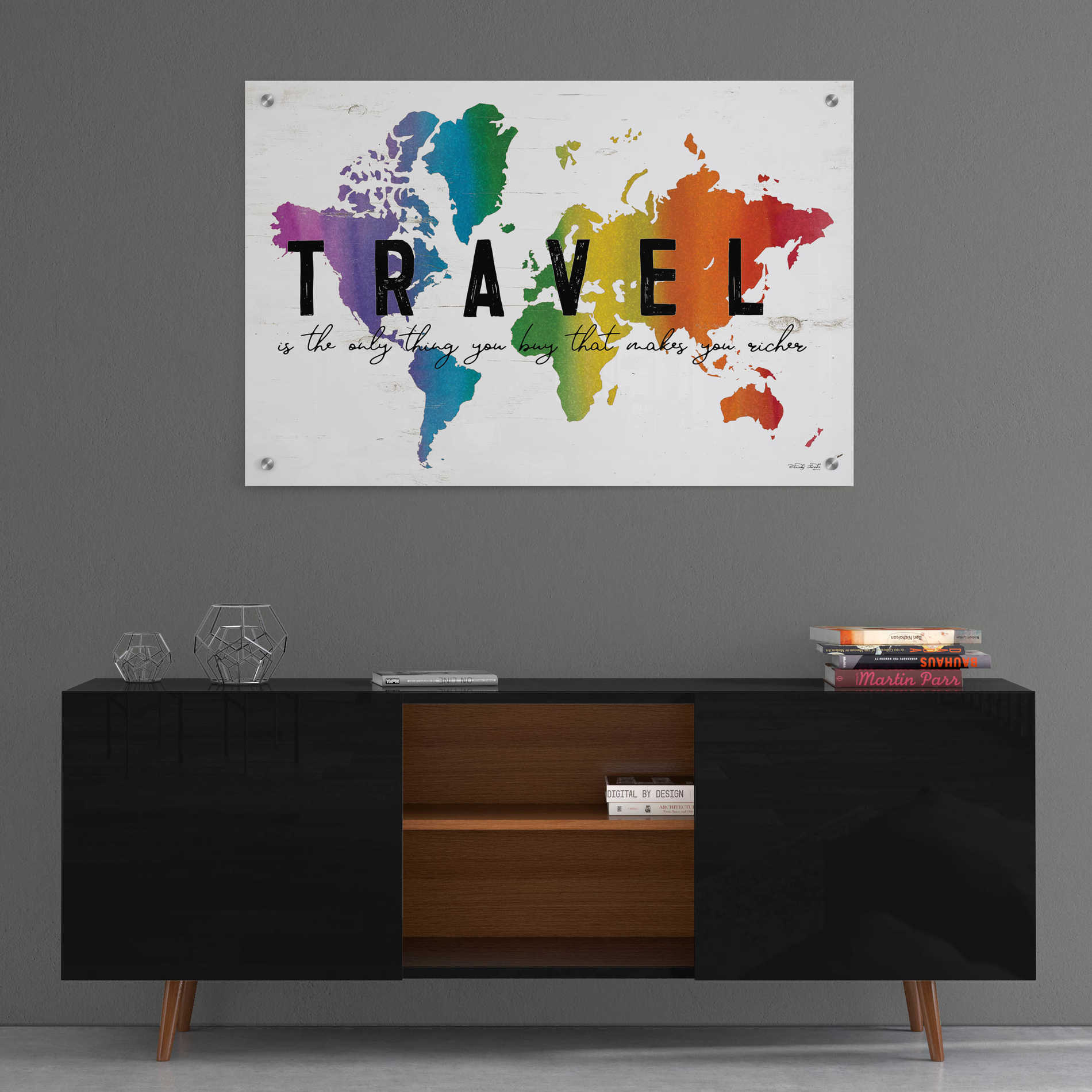 Epic Art 'Travel is the Only thing You Buy' by Cindy Jacobs, Acrylic Glass Wall Art,36x24