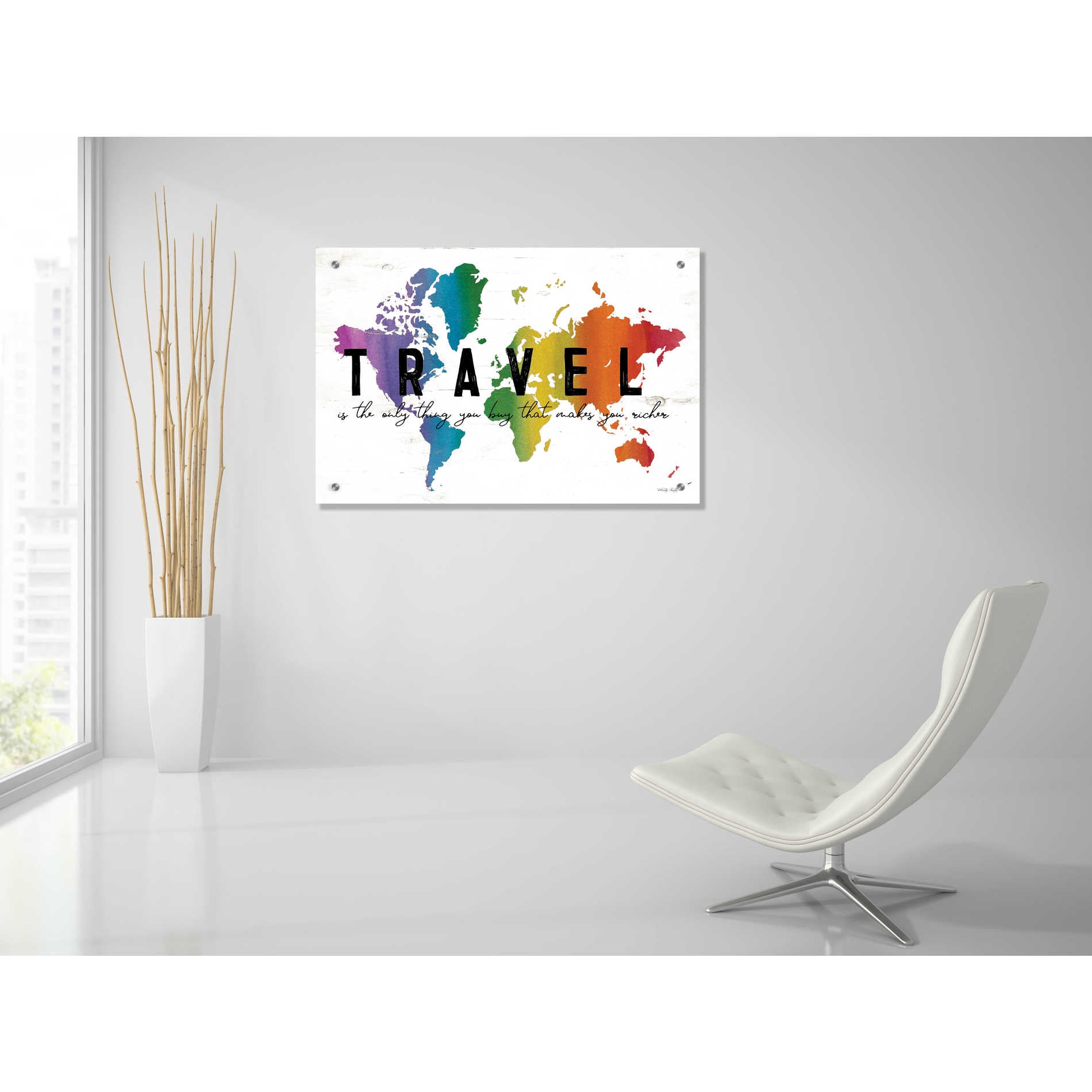 Epic Art 'Travel is the Only thing You Buy' by Cindy Jacobs, Acrylic Glass Wall Art,36x24