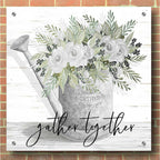 Epic Art 'Gather Together Watering Can' by Cindy Jacobs, Acrylic Glass Wall Art,36x36