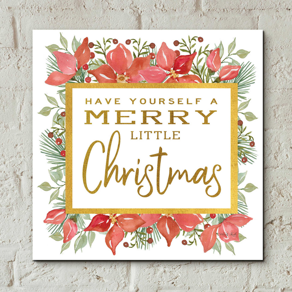 Epic Art 'Merry Little Christmas' by Cindy Jacobs, Acrylic Glass Wall Art,12x12