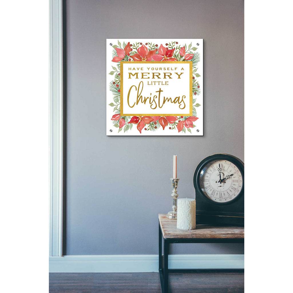 Epic Art 'Merry Little Christmas' by Cindy Jacobs, Acrylic Glass Wall Art,24x24