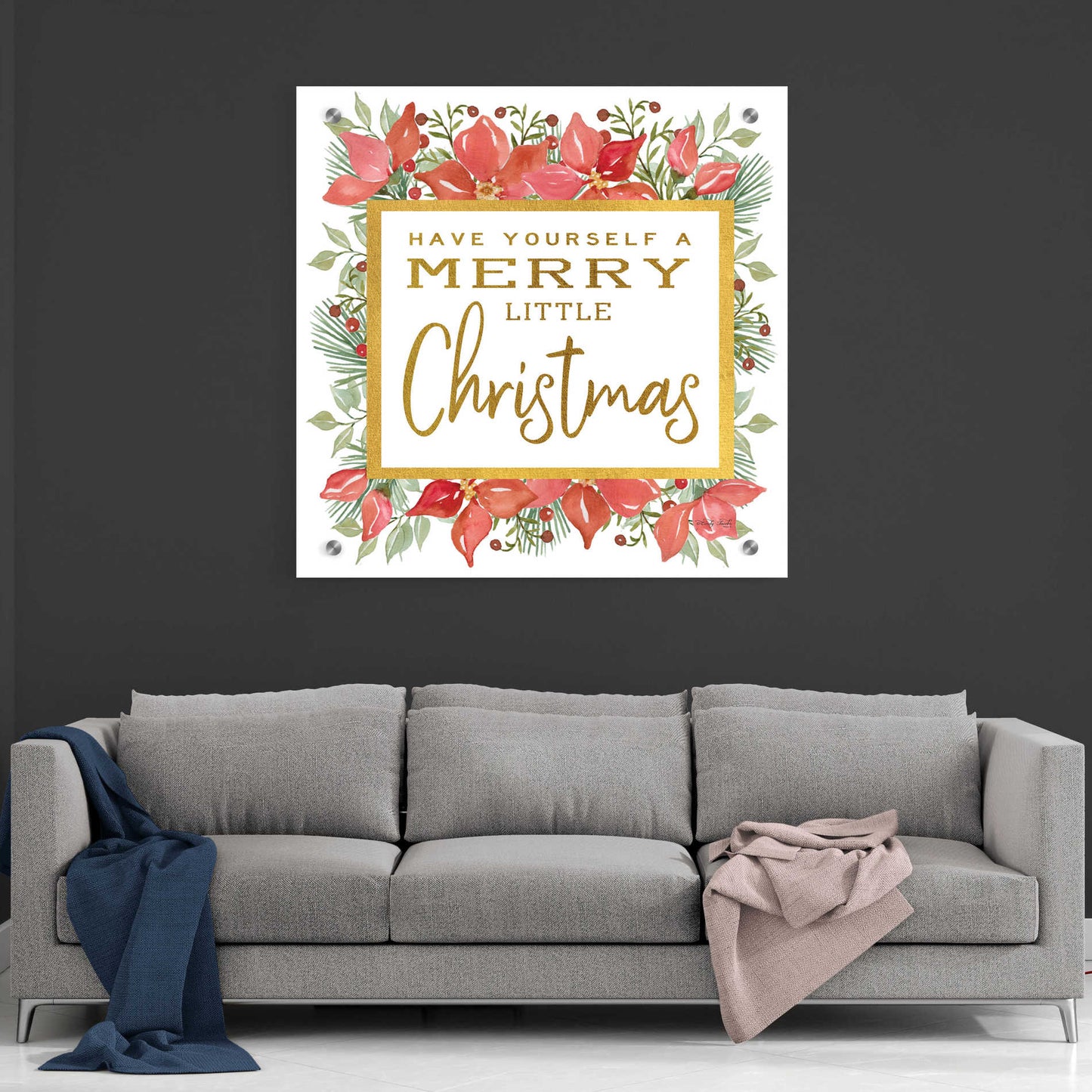 Epic Art 'Merry Little Christmas' by Cindy Jacobs, Acrylic Glass Wall Art,36x36