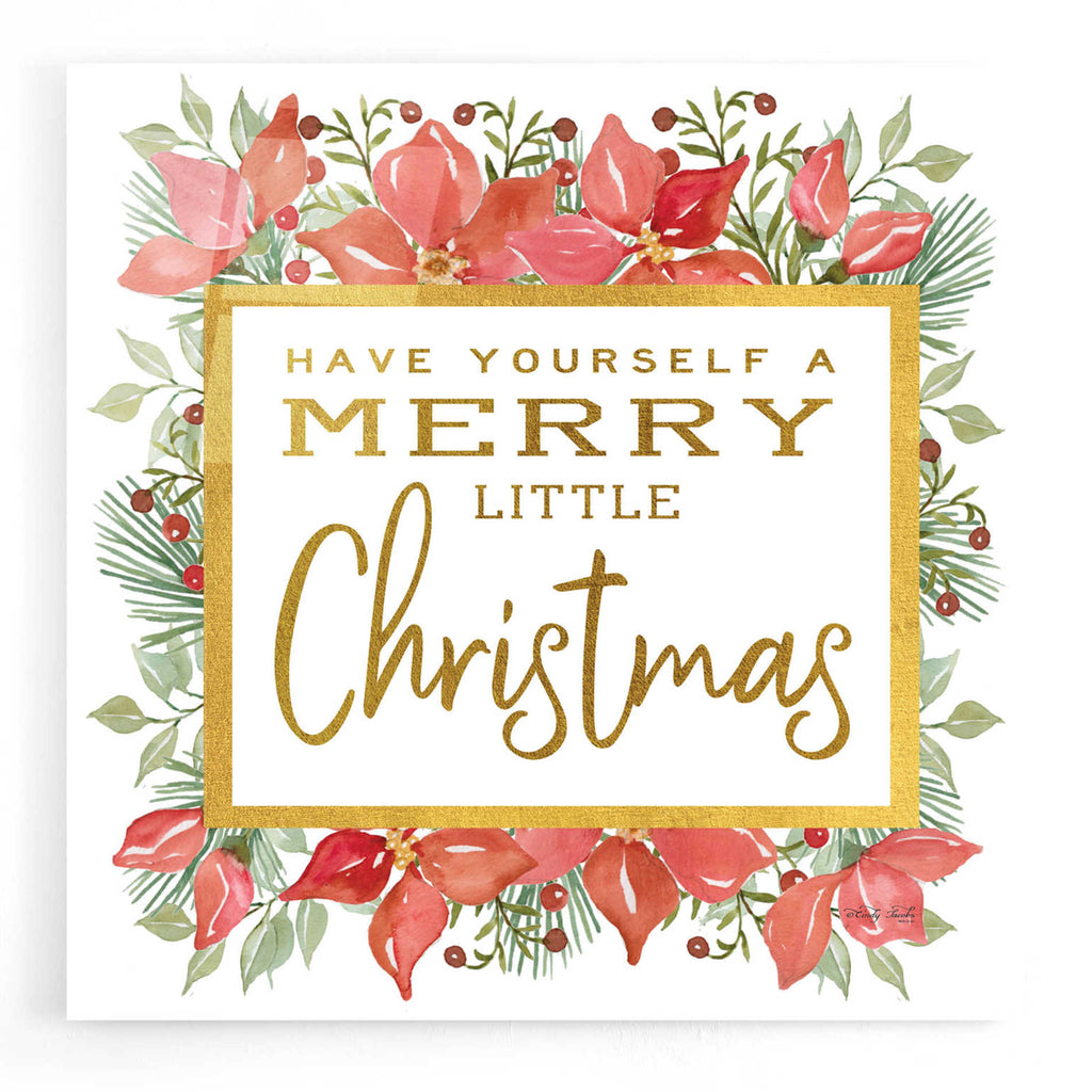 Epic Art 'Merry Little Christmas' by Cindy Jacobs, Acrylic Glass Wall Art