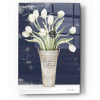 Epic Art 'Tulips on Navy II' by Cindy Jacobs, Acrylic Glass Wall Art