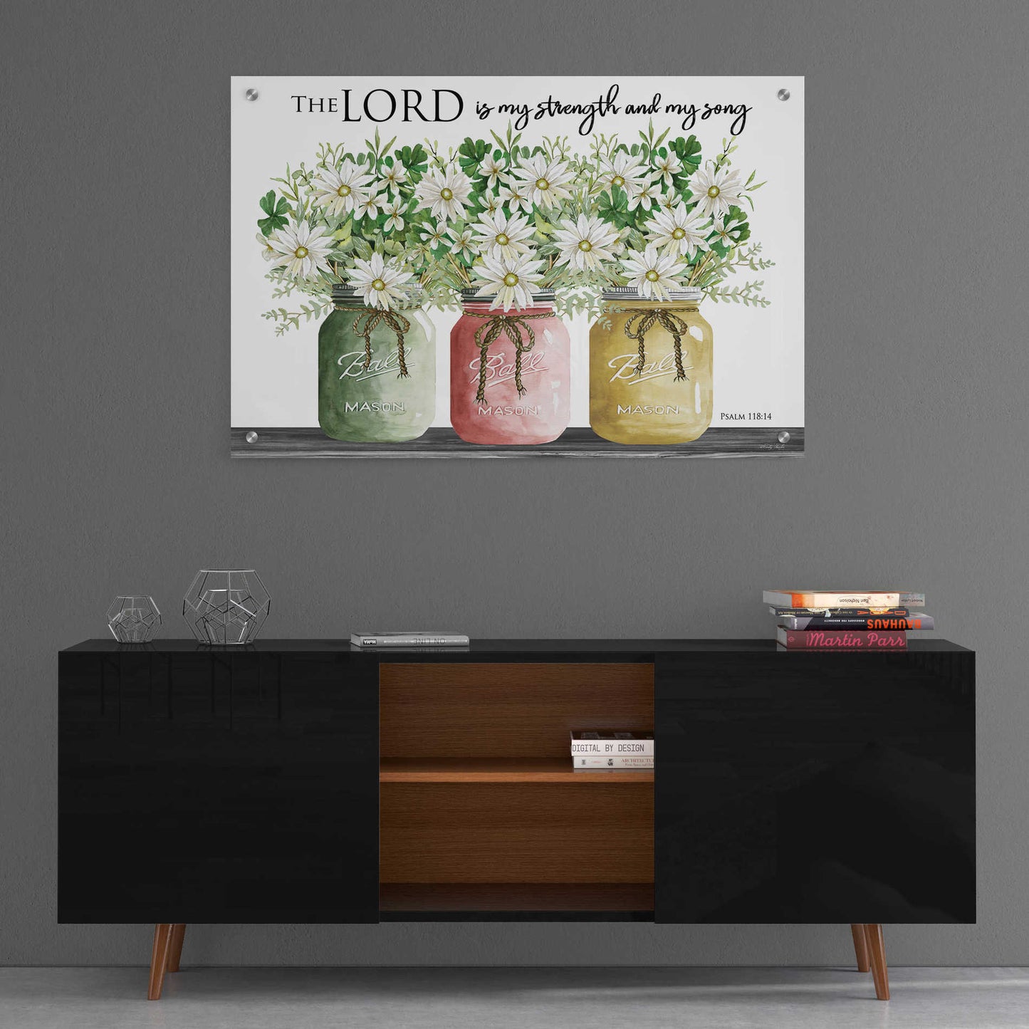 Epic Art 'The Lord is My Strength and My Song' by Cindy Jacobs, Acrylic Glass Wall Art,36x24
