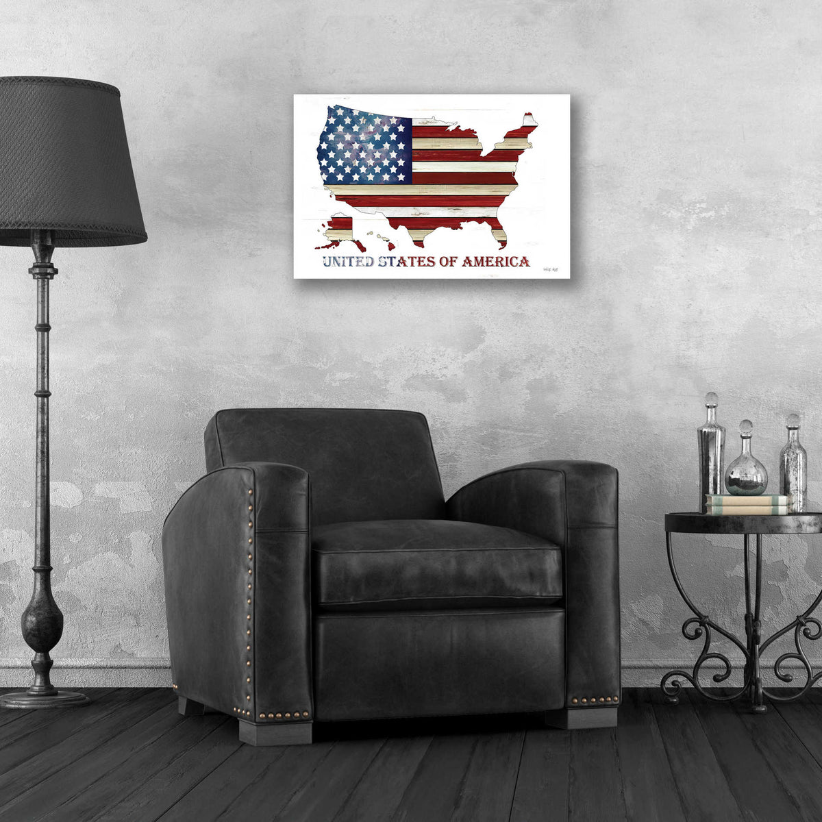 Epic Art 'United States of America' by Cindy Jacobs, Acrylic Glass Wall Art,24x16