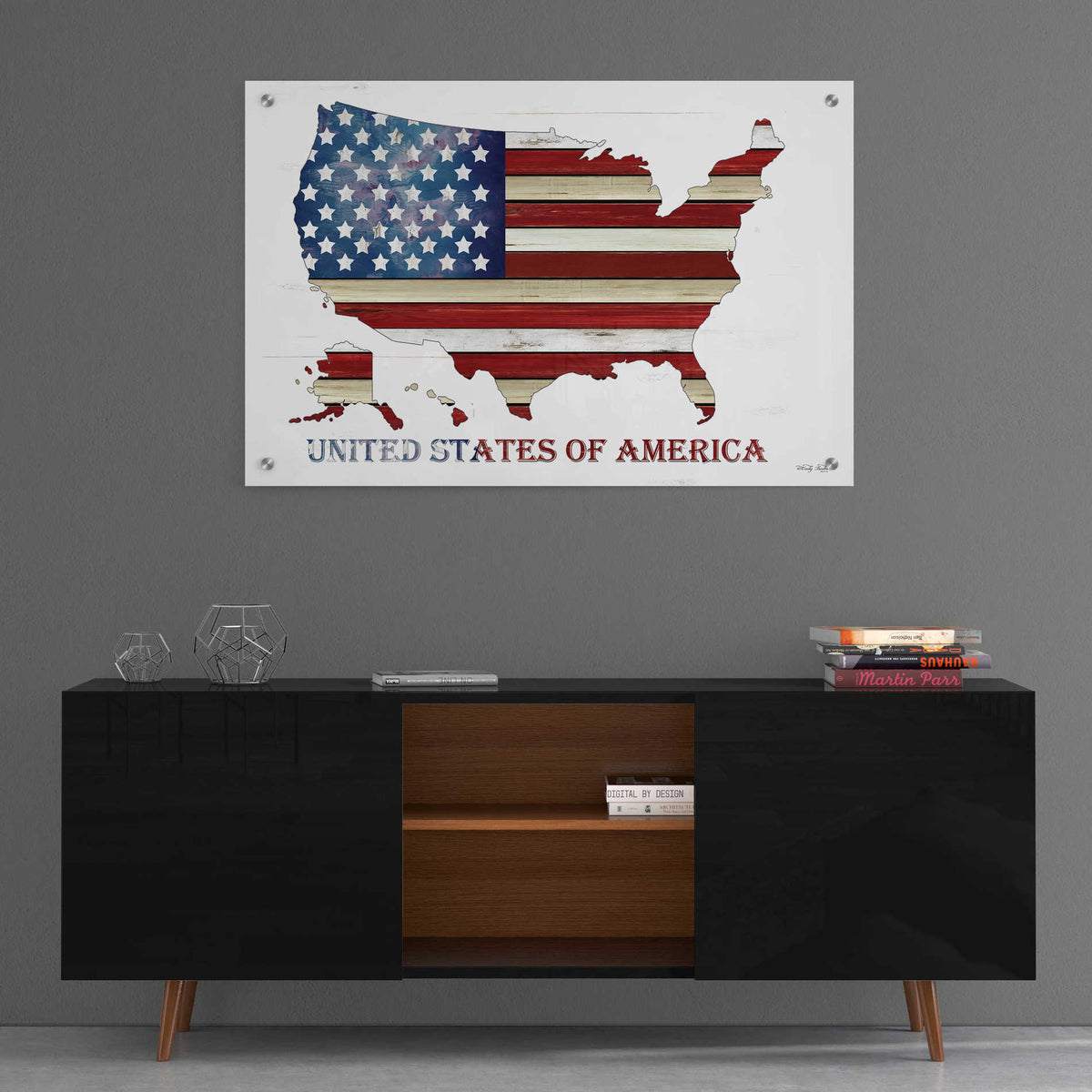 Epic Art 'United States of America' by Cindy Jacobs, Acrylic Glass Wall Art,36x24