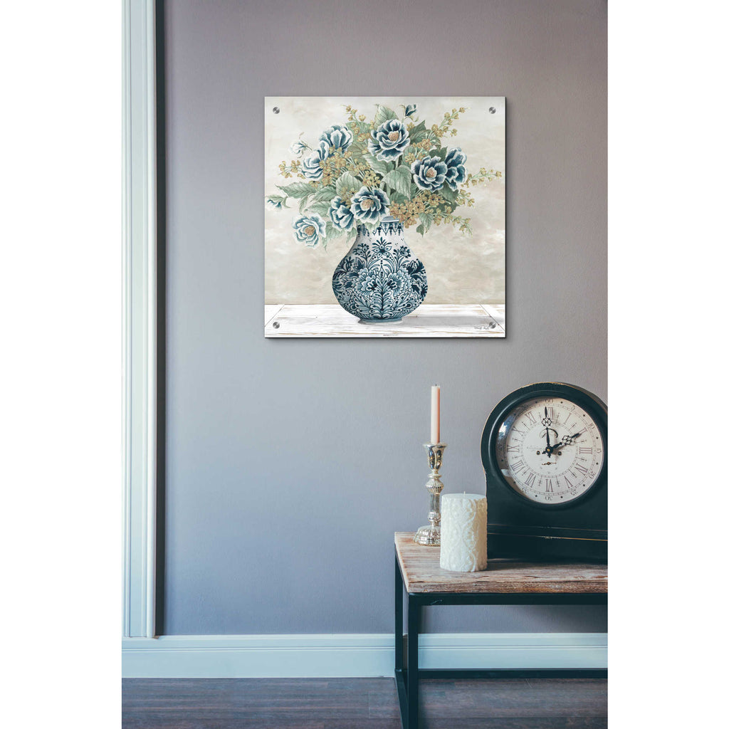 Epic Art 'Feeling Blue I' by Cindy Jacobs, Acrylic Glass Wall Art,24x24