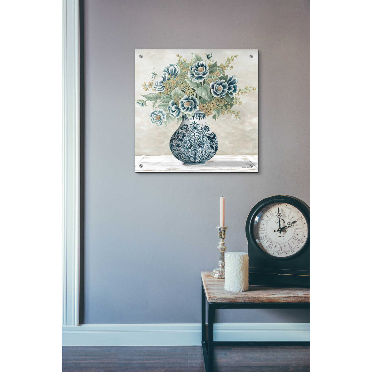 Epic Art 'Feeling Blue I' by Cindy Jacobs, Acrylic Glass Wall Art,24x24