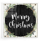 Epic Art 'Merry Christmas Wreath' by Cindy Jacobs, Acrylic Glass Wall Art