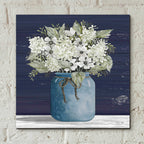 Epic Art 'White Flowers I' by Cindy Jacobs, Acrylic Glass Wall Art,12x12