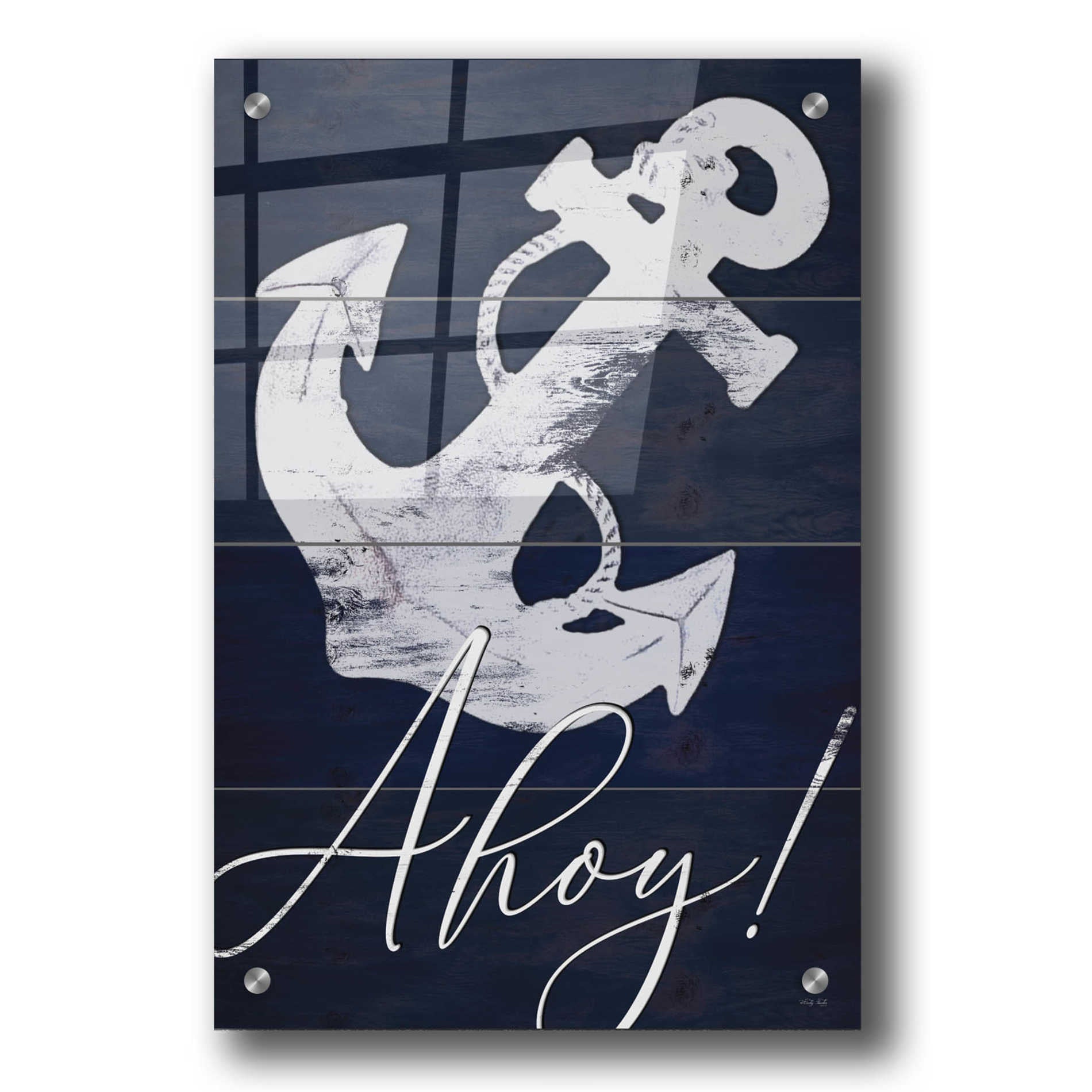 Epic Art 'Anchor Ahoy' by Cindy Jacobs, Acrylic Glass Wall Art,24x36