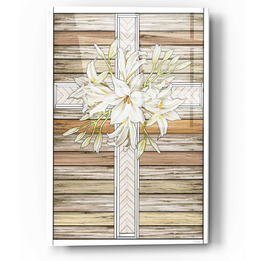 Epic Art 'Floral Cross' by Cindy Jacobs, Acrylic Glass Wall Art